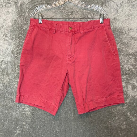 Polo Ralph Lauren Men Classic Preppy Coral Mid Rise Flat Front Chino Short 33* - Picture 1 of 10